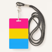 Pansexual Pride Flag LGBTQ Badge (Voorkant met draagriem)