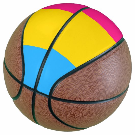 Pansexual Pride Flag LGBTQ Basketbal (Schuin)