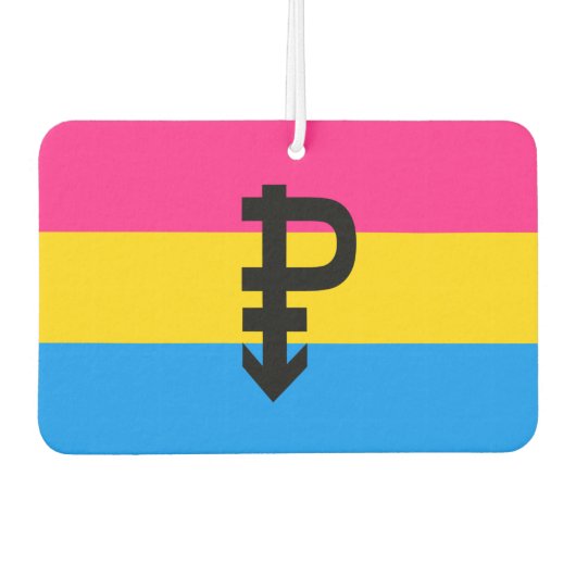 Pansexual Pride Flag Luchtverfrisser (Voorkant)