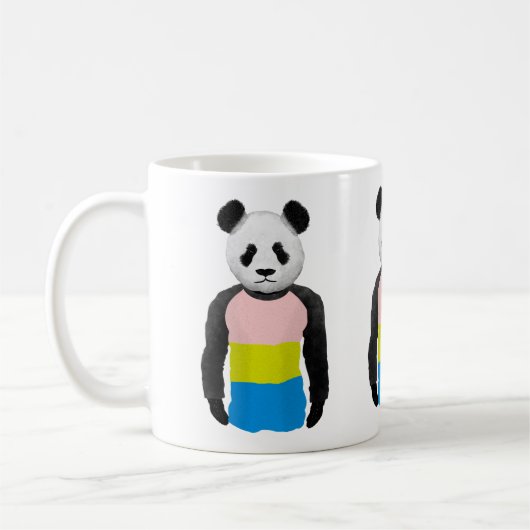 Pansexual pride flag Panda Beer Koffiemok (Links)
