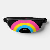 Pansexual Pride Flag Rainbow Gepersonaliseerd Zwar Heuptasje (Liggend)