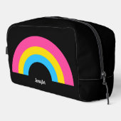 Pansexual Pride Flag Rainbow Gepersonaliseerd Zwar Toilettasje (Rechterhoek)
