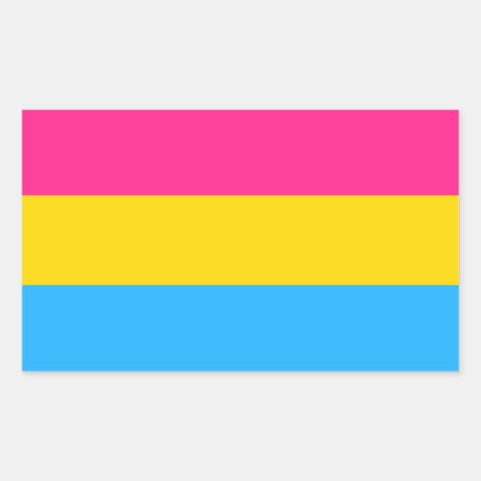 Pansexual Pride flag Rechthoekige Sticker (Voorkant)