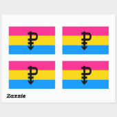Pansexual Pride Flag Rechthoekige Sticker (Vel)