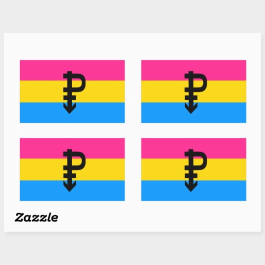 Pansexual Pride Flag Rechthoekige Sticker (Vel)