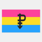 Pansexual Pride Flag Rechthoekige Sticker (Voorkant)