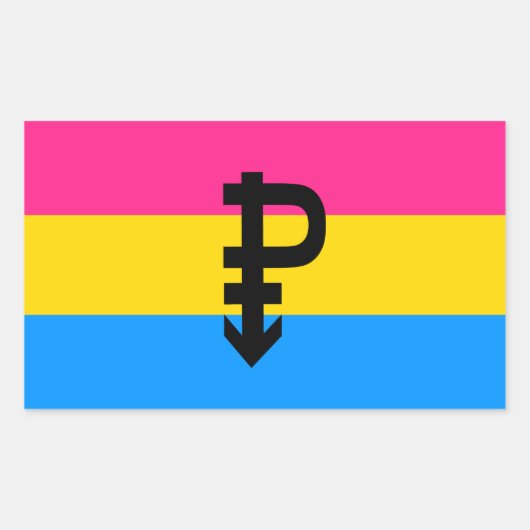 Pansexual Pride Flag Rechthoekige Sticker (Voorkant)