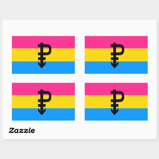 Pansexual Pride Flag Rechthoekige Sticker (Vel)