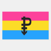 Pansexual Pride Flag Rechthoekige Sticker (Voorkant)