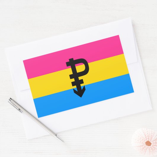 Pansexual Pride Flag Rechthoekige Sticker (Envelop)