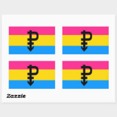 Pansexual Pride Flag Rechthoekige Sticker (Vel)