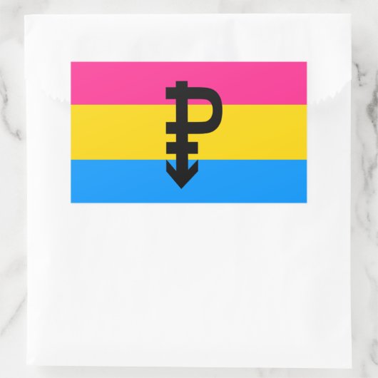 Pansexual Pride Flag Rechthoekige Sticker (Tas)