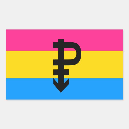 Pansexual Pride Flag Rechthoekige Sticker (Voorkant)