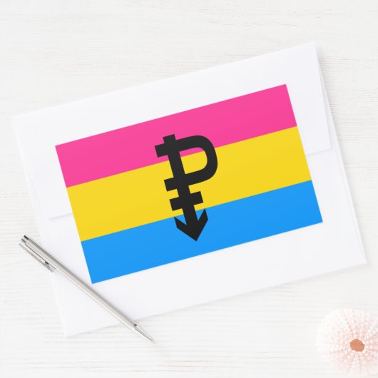 Pansexual Pride Flag Rechthoekige Sticker (Envelop)