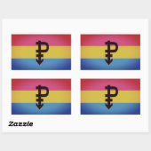 Pansexual Pride Flag Rechthoekige Sticker (Vel)