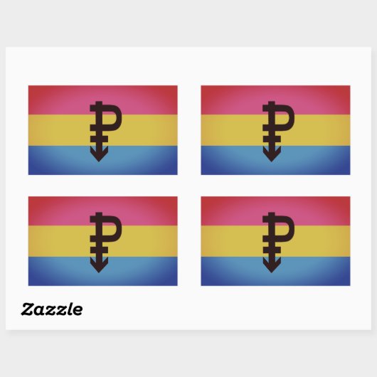 Pansexual Pride Flag Rechthoekige Sticker (Vel)