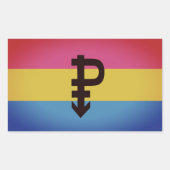 Pansexual Pride Flag Rechthoekige Sticker (Voorkant)