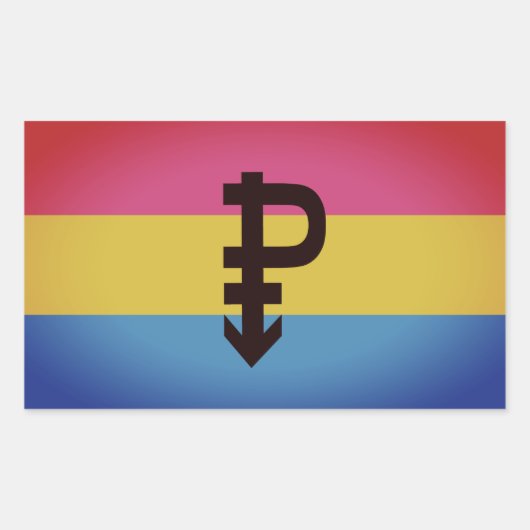 Pansexual Pride Flag Rechthoekige Sticker (Voorkant)