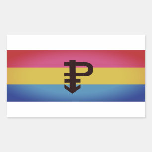 Pansexual Pride Flag Rechthoekige Sticker