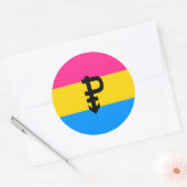 Pansexual Pride Flag Ronde Sticker (Envelop)