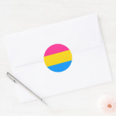 Pansexual Pride Flag Ronde Sticker (Envelop)