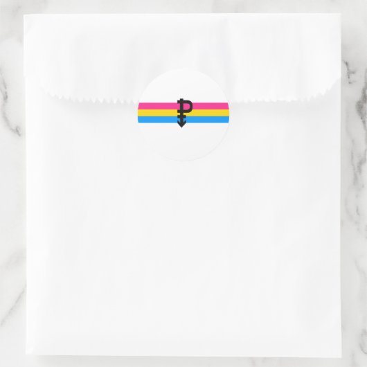 Pansexual Pride Flag Ronde Sticker (Tas)