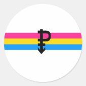 Pansexual Pride Flag Ronde Sticker (Voorkant)