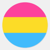 Pansexual Pride Flag Ronde Sticker (Voorkant)