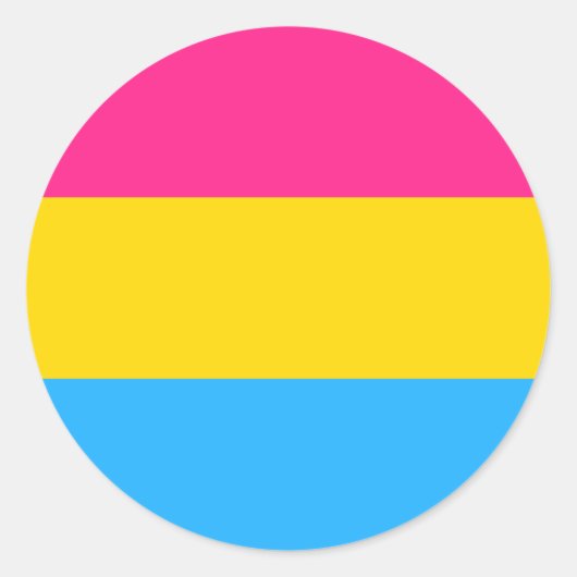Pansexual Pride Flag Ronde Sticker (Voorkant)