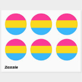 Pansexual Pride Flag Ronde Sticker (Vel)