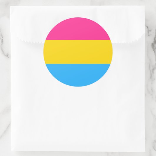 Pansexual Pride Flag Ronde Sticker (Tas)