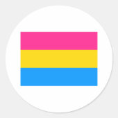 Pansexual Pride Flag Ronde Sticker (Voorkant)