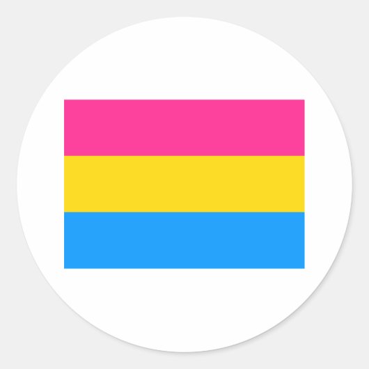 Pansexual Pride Flag Ronde Sticker (Voorkant)