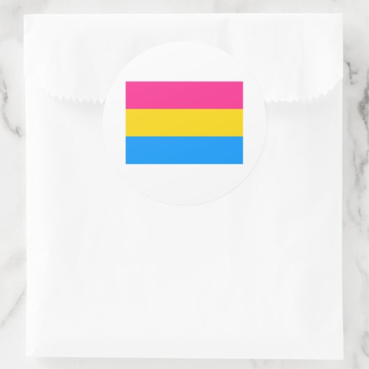 Pansexual Pride Flag Ronde Sticker (Tas)