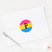 Pansexual Pride Flag Ronde Sticker (Envelop)