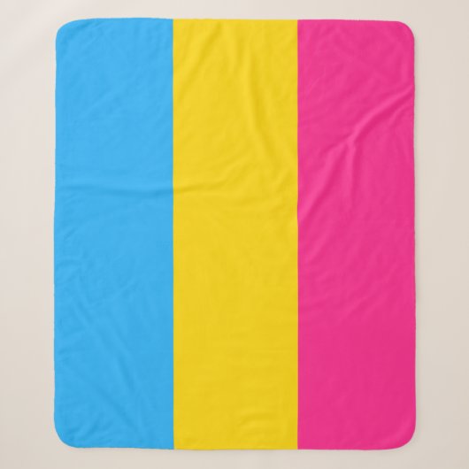 Pansexual Pride Flag Sherpa Deken (Voorkant)