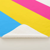 Pansexual Pride Flag Sherpa Deken (3/4)