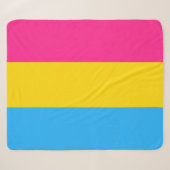 Pansexual Pride Flag Sherpa Deken (Voorkant (horizontaal))