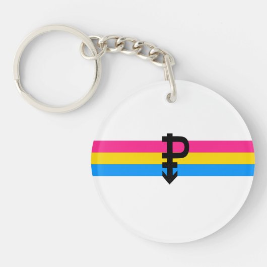 Pansexual Pride Flag Sleutelhanger (Voorkant)
