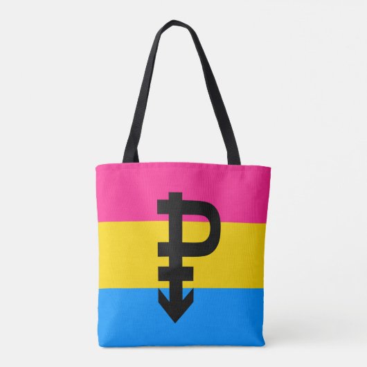 Pansexual Pride Flag Tote Bag (Achterkant)