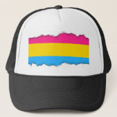 Pansexual Pride flag Trucker Pet (Voorkant)
