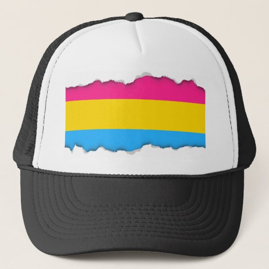 Pansexual Pride flag Trucker Pet (Voorkant)