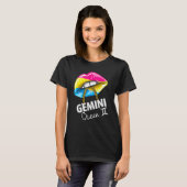 Pansexual Pride Gemini Queen Lips Flag May June Bi T-shirt (Voorkant volledig)