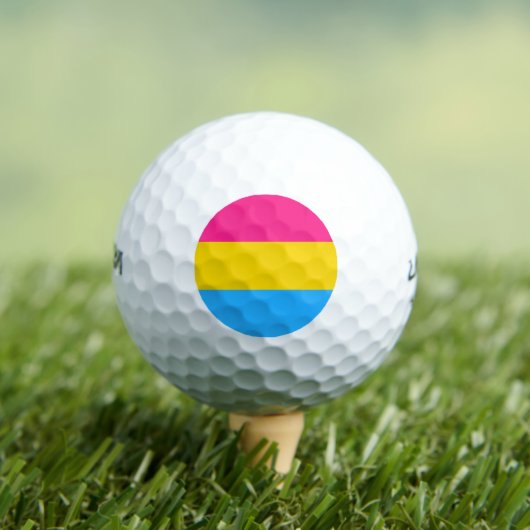 Pansexual Pride Golfballen (Insitu Shirt)