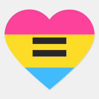 Pansexual Pride Hart Sticker