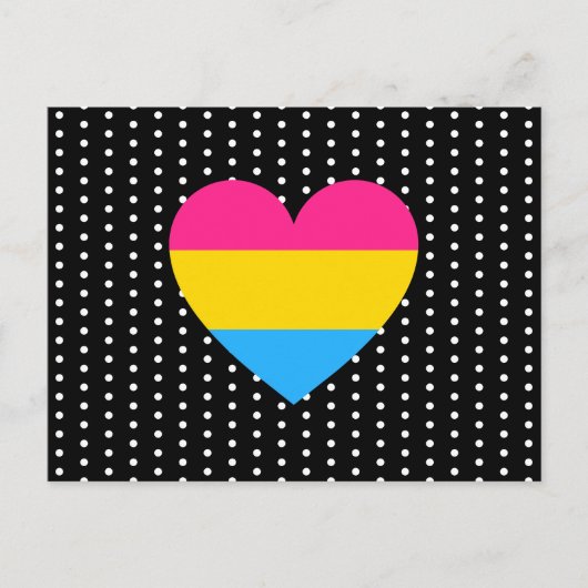Pansexual Pride Heart Briefkaart (Voorkant)