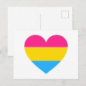 Pansexual Pride Heart Briefkaart (Voorkant / Achterkant)