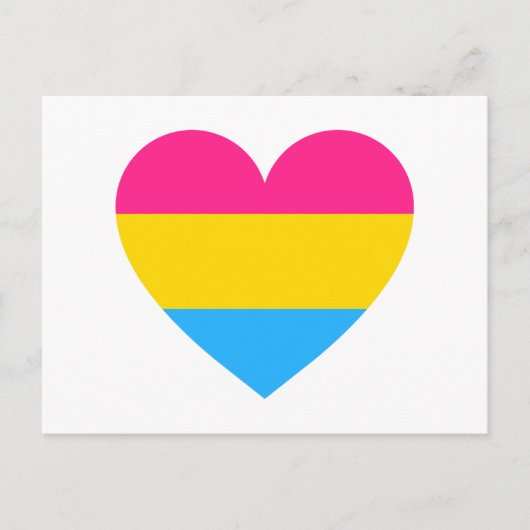 Pansexual Pride Heart Briefkaart (Voorkant)