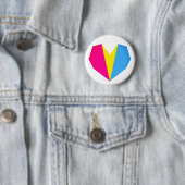 Pansexual Pride Heart Button (In situ)