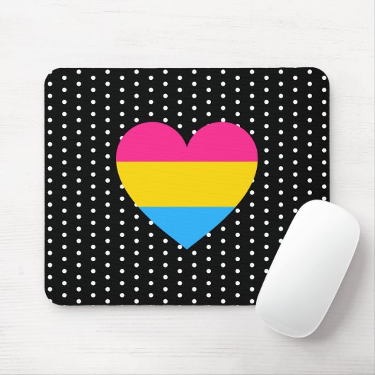 Pansexual Pride Heart Muismat (Met muis)